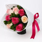 Buquê De 8 Rosas Em Tons Rosados
